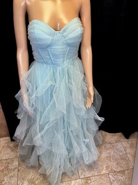 Blue Tulle Corset Ruffle Dress 💙 | Fairy / Prom / Birthday